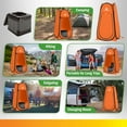 thumbnail image 4 of Wakeman Outdoors Camping Toilet Set - Pop Up Privacy Tent and Portable Toilet for Adults, Orange, 4 of 7