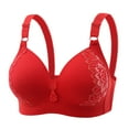 thumbnail image 3 of Sngxgn Women's Comfort Wireless Bra Seamless T-Shirt Bra(Red,38), 3 of 3