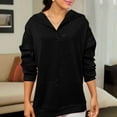 thumbnail image 2 of Fiaer,Glitter Hoodies for Women Trendy Sparkling Casual Long Sleeve Sweatshirts Long Sleeve Plus Size Hooded Pullover Tops with Pockets Black XXL, 2 of 9
