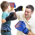 thumbnail image 3 of Guantes de boxeo Soidarity para niños entrenamiento de perforación cuero algodón ajustable negro, 3 of 6