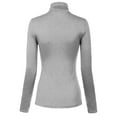 thumbnail image 4 of MixMatchy Women's Long Sleeve Turtleneck Lightweight Pullover Slim Fit Top, 4 of 4