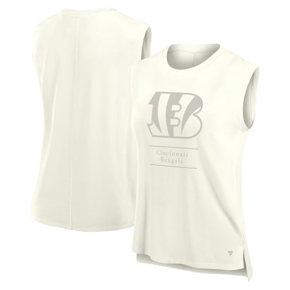 Women's Fanatics Cream Cincinnati Bengals Studio Embrace Tank Top