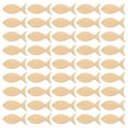 thumbnail image 1 of 100 piezas de virutas de madera sin terminar con forma de pez, rodajas de madera para graffiti., 1 of 7