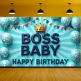 thumbnail image 6 of Polka Dot Balloons Birthday Banner Crown Boss Baby for Baby Party Kids Celebration Indoor Decoration, 6 of 8