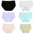 thumbnail image 2 of Uccdo 8-16T Teens Big Girls Ice Silk Underwear Hipster Briefs Undies Panties for Women Teenager Girls Pack of 6, 2 of 8