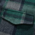 thumbnail image 6 of UVEASISHA Flannel Shirt for Men Long Sleeve Button Down Plaid Shirts Regular Fit Casual Shacket Jacket Lightweight Stylish Shirt Jackets with Pockets Army Green M, 6 of 9