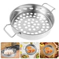 thumbnail image 3 of KAKOWELY Mesh Strainer Stainless Steel Large Hole Colander Cooking Strainer Kitchen Gadget,10.83"X7.87"X1.77", 3 of 4