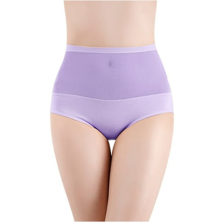 WMTBSRSW Women s Briefs Underwear Sheer Mesh Lace High Waisted Panty Seamless Soft Stretch Tummy Control Briefs Full Coverage Ladies Panties