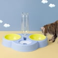 thumbnail image 4 of Bebedero automático para perros y gatos con cuencos dobles desmontables de 500 ml, juego de cuenco y plato seco. Azul, 4 of 8