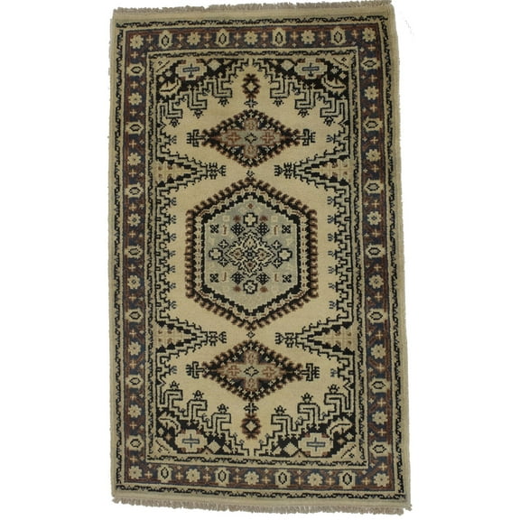 Beige Indo Viss 3X5 Oriental Area Rug Carpet