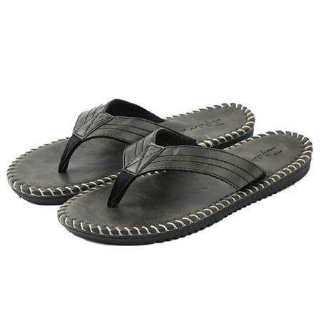

Summer Men Flip Flops Fashion Beach Cool Men Slippers Anti Slip PU Leather Solid Shoes Men Pantoffel Slides