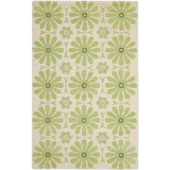 SAFAVIEH Kids SFK319A Handmade Beige / Green Rug