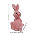 thumbnail image 2 of Sulaicai Easter Decor Pink Resin Bunny Figurines, Flocked Cute Rabbit Statues for Indoor Outdoor Home Farmhouse Decor, Spring Garden & Tabletop Holiday Ornaments (A), 2 of 7
