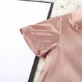 thumbnail image 5 of Satin Pajamas Sets Women's Short Sleeve Sleepwear Soft Silk Button Down Loungewear Two Piece Pjs Shorts Set S-XL Womens Clothes, 5 of 7