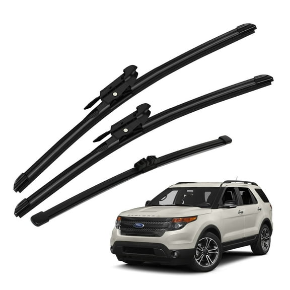 Pinch Tab 26" 22" 11" Windshield Wiper Blades Replacement for Ford Explorer 2011-2023,Replacement Front and Rear Wiper Blades(Set of 3)
