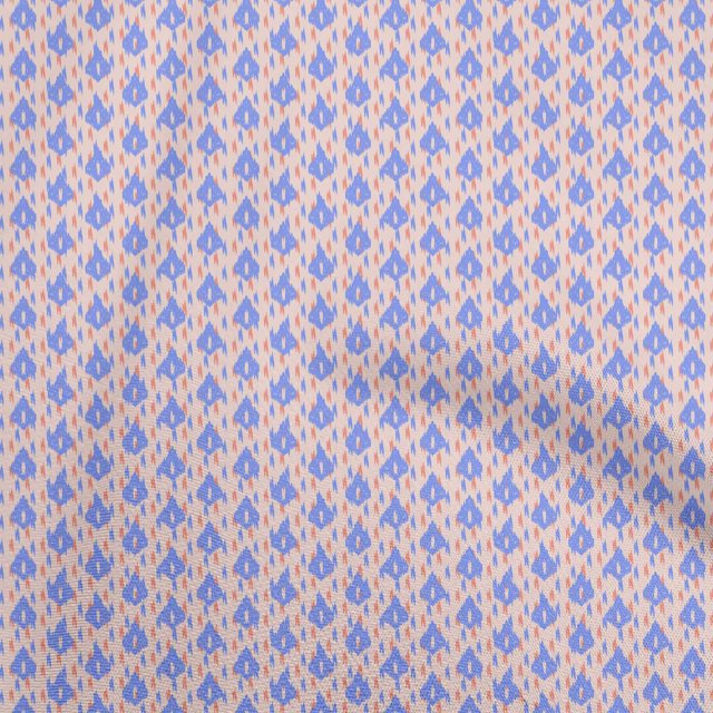 oneOone Polyester Lycra Peach Fabric Asian Ikat Sewing Craft Projects Fabric Prints By Yard 56 Inch Wide