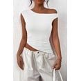 thumbnail image 3 of Remera PRETTYGARDEN 2025 Crop Top con Hombros Descubiertos y Fruncido XL, 3 of 8