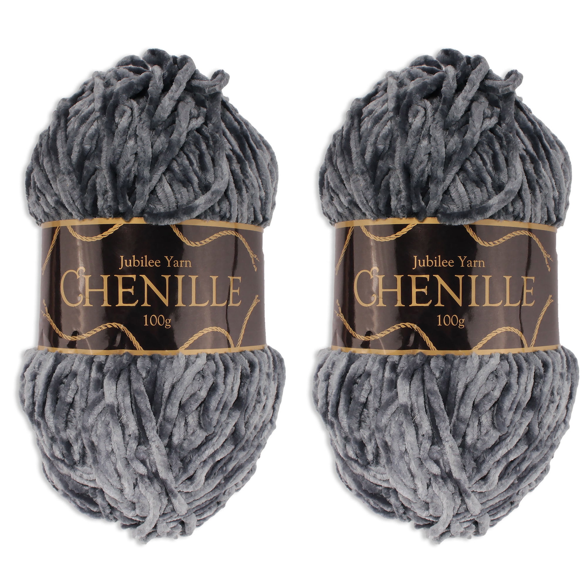Chenille Yarn Worsted Weight Yarn 100g/skein Storm 4 Skeins