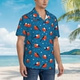 thumbnail image 3 of Yiaed Bullfinches Print Hawaiian Shirt for Men Short Sleeve Button Down Shirts Beach Shirts for Men,Large, 3 of 7