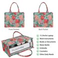thumbnail image 2 of Large Capacity Tote Bag,Pioneer Flower Floral Print Pattern Handbag Fashion Luxury Tote Bag,15.7"x13"x 5.1" Inches,Laptop Compatible, 2 of 6