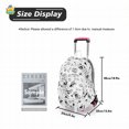 thumbnail image 5 of IvyH Rolling Backpack, Large Graffiti Cute Wheeled Backpacks Waterproof School Bag, 5 of 7