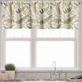 thumbnail image 3 of Ambesonne Botany Valance & Curtain, Curlicue Fern Leaves Art, 55"x24", Eggshell and Dark Tan, 3 of 7