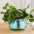 thumbnail image 4 of Ribbed Metal Planter, 4 of 4