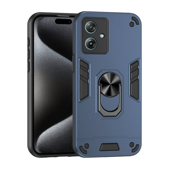 Cutyskin for Motorola Moto G 5G 2023 Case, Ring Holder with Camera Lens Protection & Kickstand Military Grade Drop Tested Shockproof Heavy Duty Protective Magnetic Phone Case, Navyblue