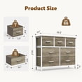 thumbnail image 4 of CONCETTA 7-Drawer Fabric Dresser Storage Chest for Bedroom, Closet, Storage Furniture for Adults, Oak, 4 of 7