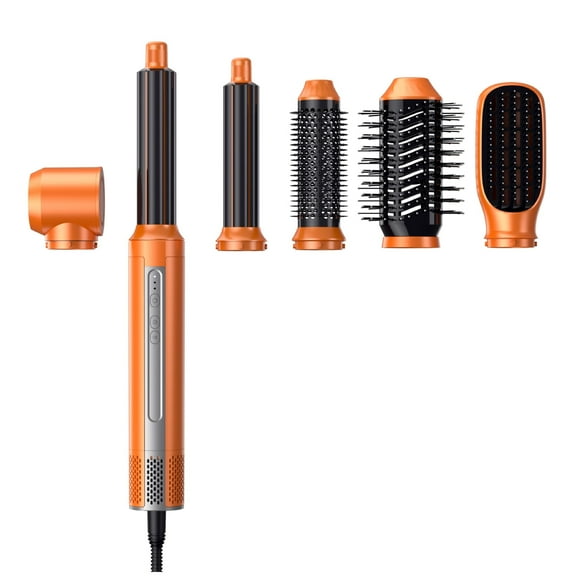 6-in-1 Professional Hot Air Styler Kit, Complete Hair Dryer Brush System with Auto-Wrap Curlers & Volumizing Brushes for All Hair Types
