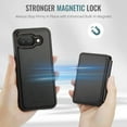 thumbnail image 3 of Decase for Google Pixel 9A Case (6.3") 2025, PU Leather Magnetic Phone Case with Removable Magnetic Wallet Purse, Compatible with Mag Safe, Lightweight Protective Slim Thin Cover,Black, 3 of 11