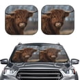 thumbnail image 2 of Kll Cattle Windshield Sun Shade 2-Piece Foldable Car Front Window Sunshade For Most Sedans Suv Truck- Large, 2 of 7