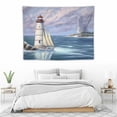 thumbnail image 3 of ONETECH  Blue Ocean Tapestry for Bedroom Livingroom Decor,Sailboat Wall Hanging Tapestry,Retro Nautical Wall Decor Poster Blanket Decor Accessories, 3 of 7