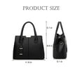 thumbnail image 5 of LAVA Women Leather Handbags Vintage Ladies Purses Leather Satchel Shoulder Crossbody Bags Tote Commuter Bags for Business Work Office Travel Black, 5 of 11