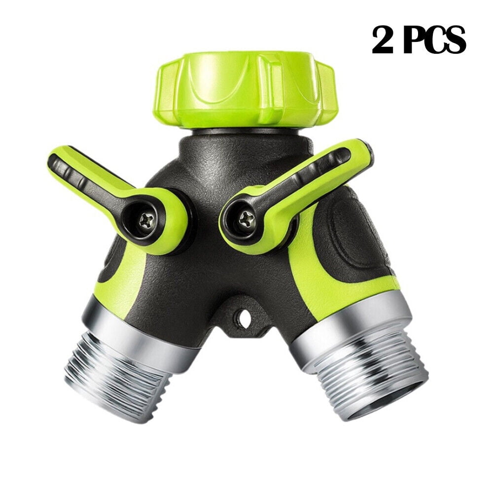 2X Garden Hose 2 WayY Hose Connector With 3/4" Connector Splitter