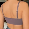 thumbnail image 3 of cocolona Womens Front Button Bras Push Up Lace Balconette Wireless Soft Adjustable Strap Daily Bras, 3 of 6