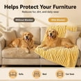 thumbnail image 4 of Yellow Emotional Support Pet Blanket, Ribbed Flannel Plush Throw for Dogs and Cats, Soft Washable Cover for Couch, Bed, Crate, 4 of 7