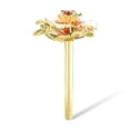 thumbnail image 4 of Santuzza Peony Ring 925 Sterling Silver Garnet Handmade Enamel Flower Ring for Women, 4 of 6