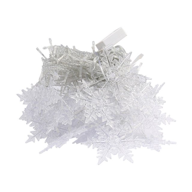 Lámpara 4m LED Copo de nieve Carámbano Cortina Cadena Luces Navidad (Colorido de la UE) Ehuebsd Para estrenar