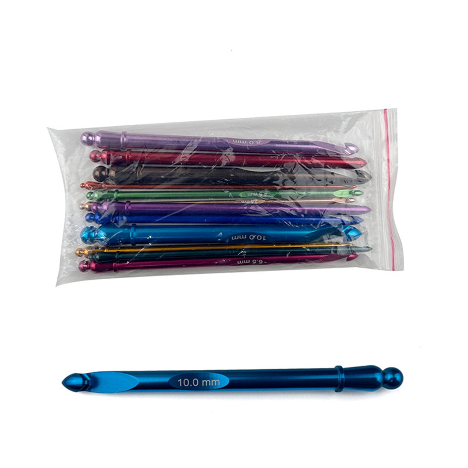 RUISINERY 12 pieces Crochet Hook Set 3.0mm-10.0mm Crochet Needle Ergonomical Crochet Needle with Case Knitting Needle for Craft