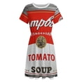 thumbnail image 4 of TOMATO SOUP Sundress Short Sleeve Dress Summer Women Clothes Dress for Women Dresses, 4 of 7