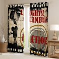 thumbnail image 2 of Homewish Teens Movie Theater Blackout Curtains Set of 2 (52x84 Each),Graffiti Splash Window Curtains,Retro Vintage Curtains and Drapes,Super Cozy Room Decor, 2 of 6