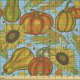 thumbnail image 2 of Ambesonne Harvest Fabric by the Yard Microfiber, Agriculture Vegetables, 1 Yard, Orange Yellow Pale Blue, 2 of 2