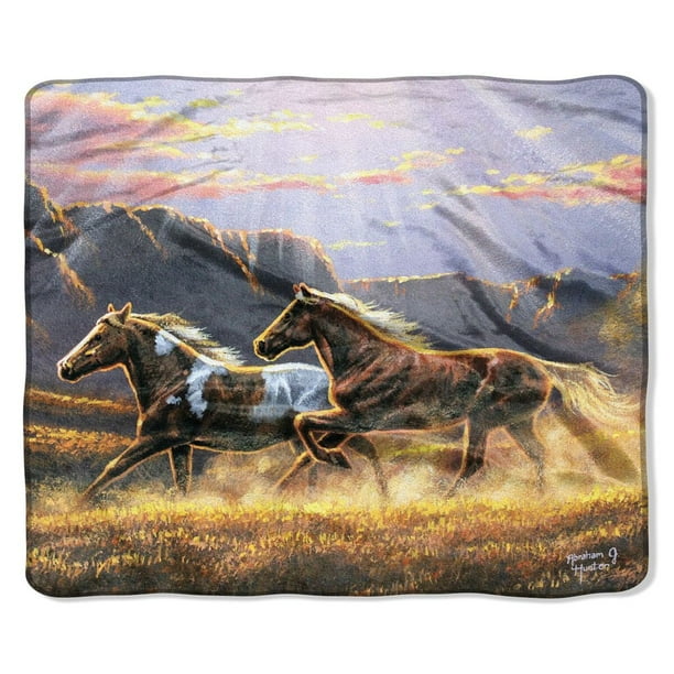 plush horse throw blanket