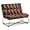 Brown, variant on Mcombo Mid-Century Velvet Loveseat Settee Bench 4018(Brown)