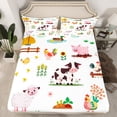 thumbnail image 2 of jejeloiu Cute Cattle Sheep Twin Sheet Sets,Farm Animal Twin Fitted Sheet,Rustic Farmhouse Cabin Flat Sheet For Boys Girls,Ultra Soft Home Decor,3pcs, 2 of 7