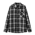 thumbnail image 2 of Ceisia Men's Oversize Plaid Polyester-Cotton Long-Sleeve Button-Down Shirt for Spring/Summer Casual Gift, 2 of 5