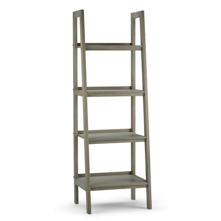 Atlin Designs 4 Shelf Ladder Bookcase In Distressed Gray Walmart