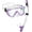 Lilac, variant on Phantom Aquatics Rapido Boutique Collection Clareza Three Window Tempered Glass Lens Mask Dry Snorkel Set, Great for Travel Mask Snorkel Combo (Lilac)