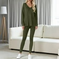 thumbnail image 5 of FNFYFH Lounge Sets for Women Two Piece Outfits Pullover V Neck Tunic Tops and Leggings Matching Sweatsuits Workout Clothing, 5 of 5